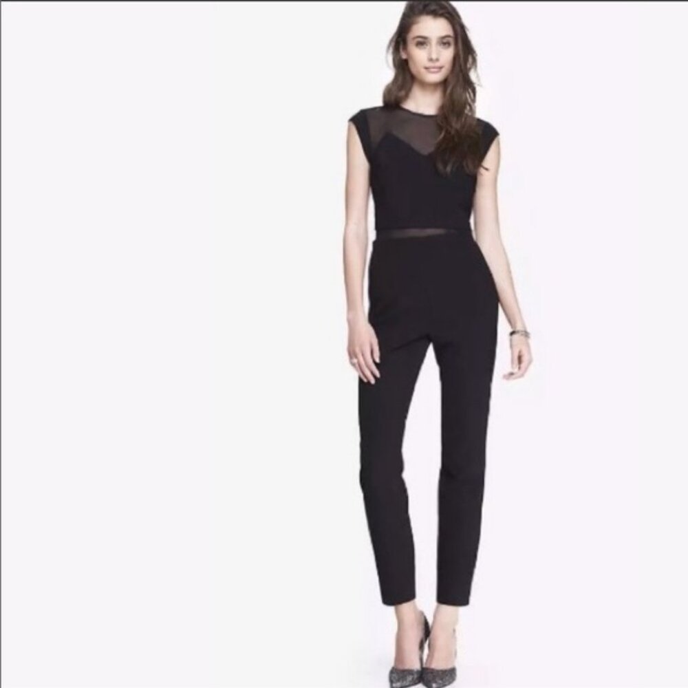 Express Jumpsuit with Mesh Underlay